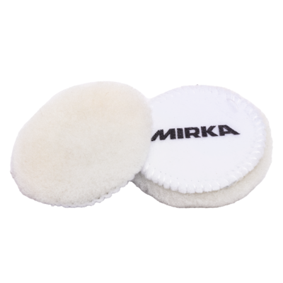 Диск полировальный из натуральной овчины белый MIRKA 77мм/3', липучка 7990080111