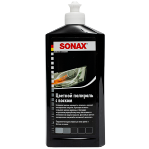 Sonax Цветной полироль с воском (чёрный) Nano Pro Polish & Wax Color  500мл 296100