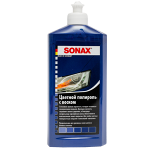 Sonax Цветной полироль с воском (синий) Nano Pro Polish & Wax Color 500мл 296200