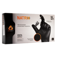 JETAPRO Нитриловые перчатки NATRIX 50шт, размер L (черные) 050NATRIX290-BL-09-L