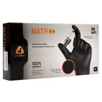 JETAPRO Нитриловые перчатки NATRIX 50шт, размер XL (черные) 050NATRIX290-BL-09-XL