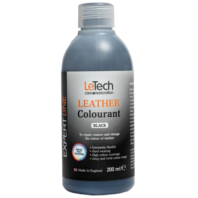 LeTech Краска для кожи (Leather Colourant) Black Expert Line 200мл