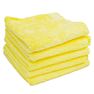 PURESTAR Plush light edge less buffing towel (32х32см) набор полотенец, Желтое (5 шт) PS-B-005-5