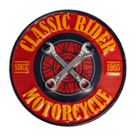 Табличка металлическая круглая 30 см «Classic Rider Motorcycle» DE-30R-CRM