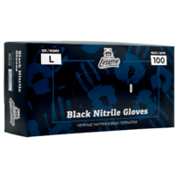 Перчатки нитриловые, черные LERATON, L 100шт