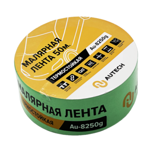 AuTech Маскирующая термостойкая лента 50мм x 50м 120 градусов (зеленый) Au-8250G