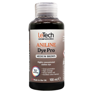 LeTech Анилиновый краситель для кожи (Aniline Dye Pro) Medium Brown Expert Line 100мл