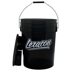 Прозрачное ведро для мойки автомобилей с сепаратором (чёрное) 20л LERATON BUCKET BW1