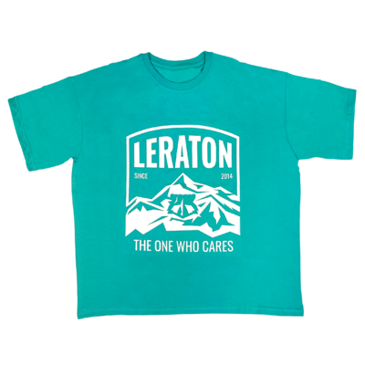 LERATON WEAR Футболка оверсайз Premium «Mountains» изумруд,  размер L