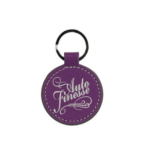 Auto Finesse Брелок для ключей, фиолетовый Round Leather Keyring Purple