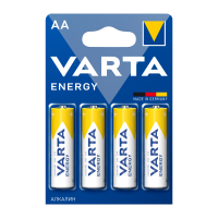 Varta ENERGY Батарейка LR6 AA BL4 Alkaline 1.5V (4106), пальчиковая (4 шт)