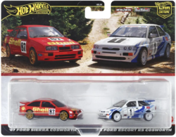 Машинка Hot Wheels Premium 87 Ford Sierra Cosworth + 93 Ford Escort RS Cosworth