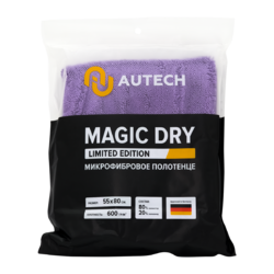 AuTech Микрофибровое полотенце для сушки авто (фиолетовое) Magic Dry 55x80 см 600гр/м2 Au-249p