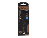 GoPower Кабель GP21TL Type-C (m)-Lightning (m) 1.0м 3.0A 27W силикон черный (1/200/800)